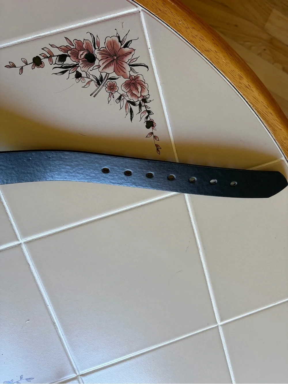 TRUFIT Black Leather Belt with Metal Buckle